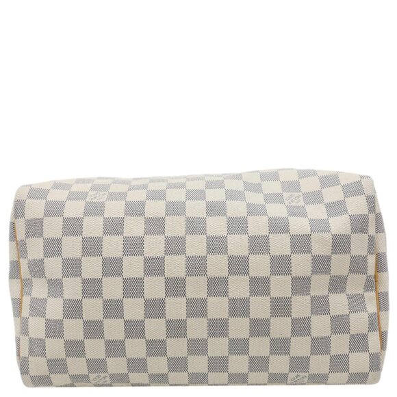 Louis Vuitton Speedy 30 Damier Azur Satchel Bag White - Picture 10 of 14